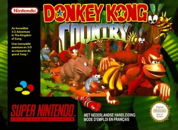 Donkey Kong Country (Europe) (En,Fr,De) (Rev 1) box cover front